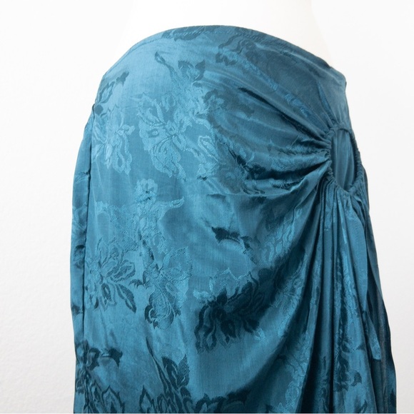 NWT Band of the Free Celene Deep Teal Layered Floral Midi Skirt Large - Picture 11 of 15